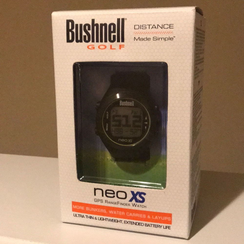 Bushnell Golf Neo XS GPS RangeFinder Watch, Black